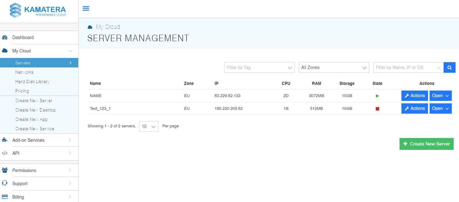 How do I Connect to the Server's console | Kamatera