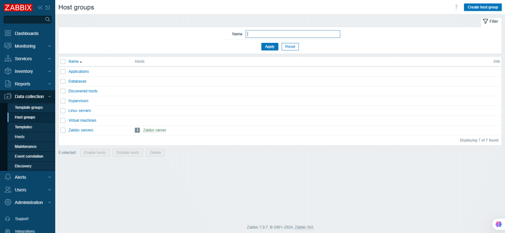 zabbix screenshot