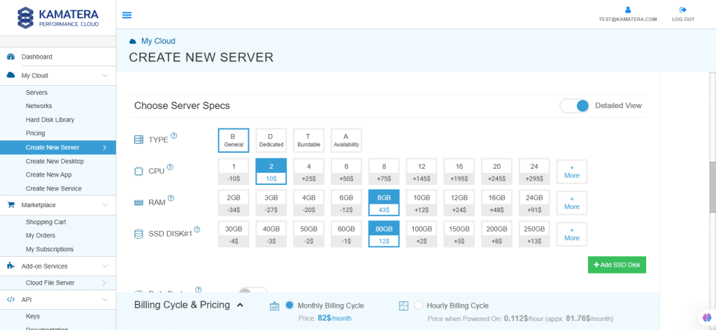 Webmin server management