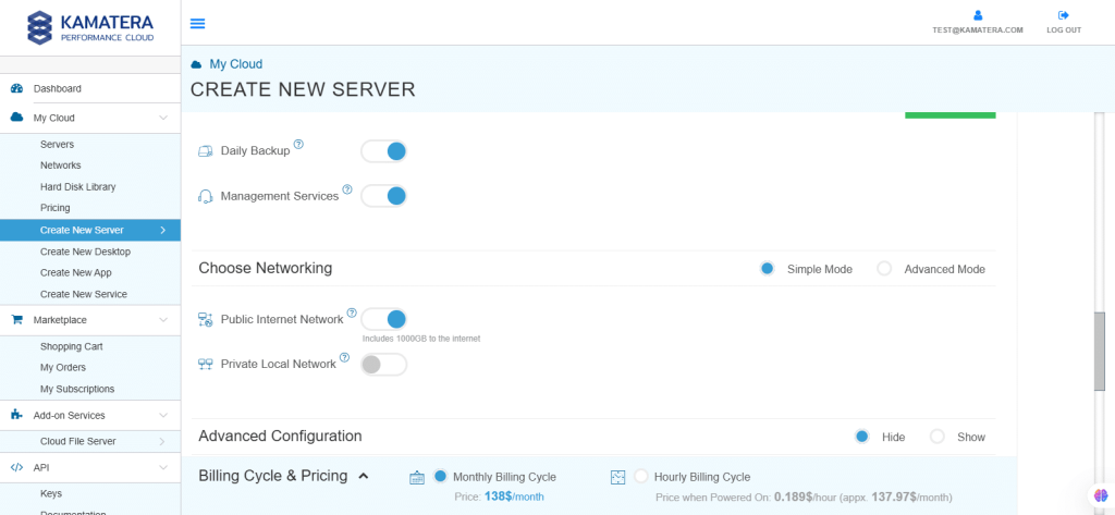 Webmin server management