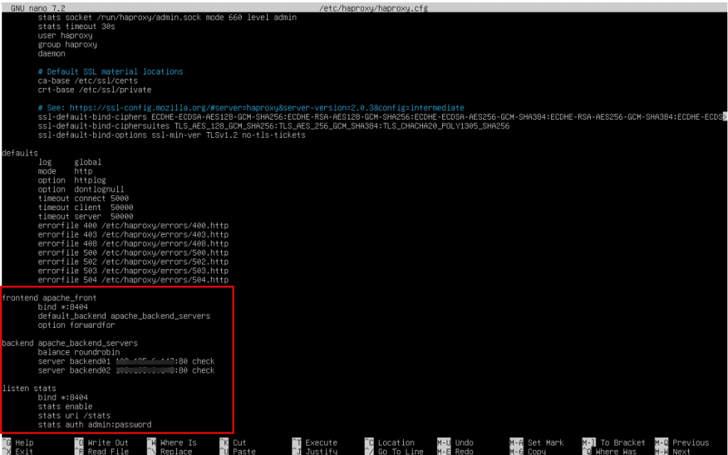 HAProxy Screenshot