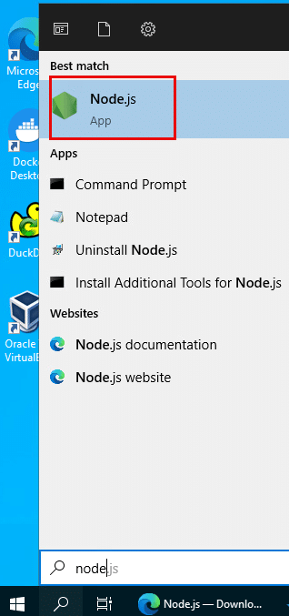 Node.js screenshot