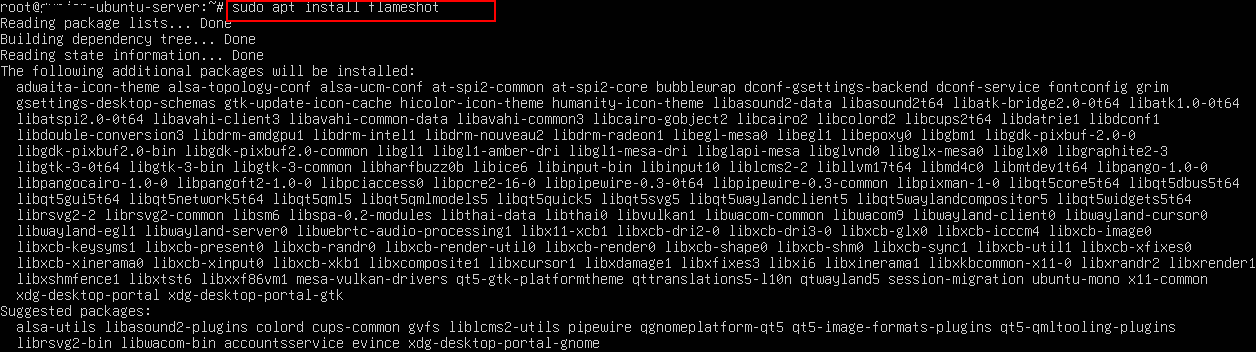 Ubuntu terminal screenshot